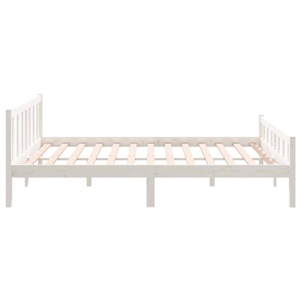 Sengeramme hvit heltre 150x200 cm King Size