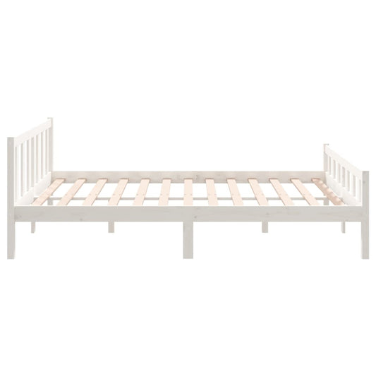 Sengeramme hvit heltre 150x200 cm King Size