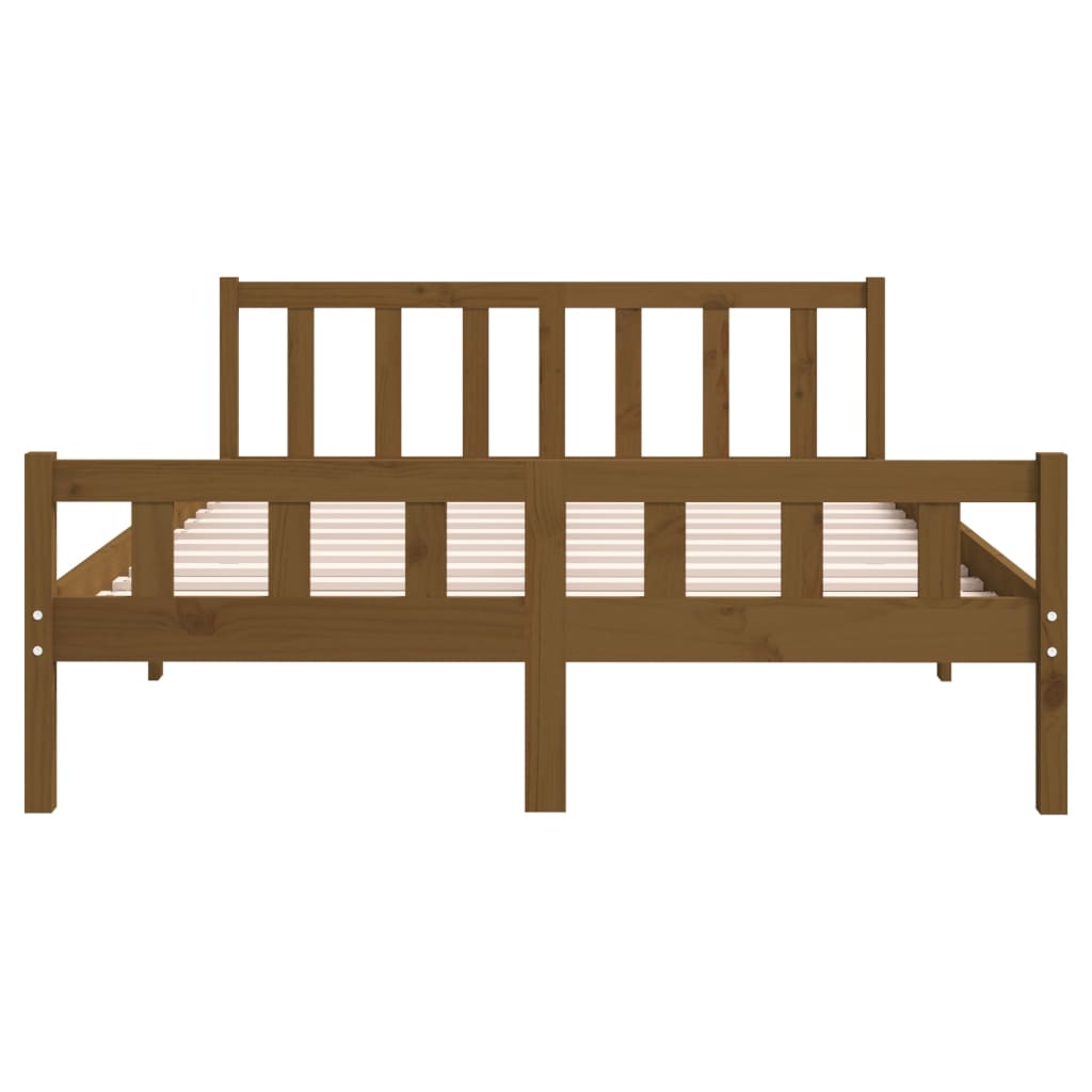 Sengeramme honningbrun heltre 150x200 cm King Size