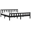 Sengeramme svart heltre 160x200 cm