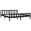 Sengeramme svart heltre 160x200 cm