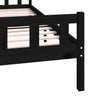 Sengeramme svart heltre 160x200 cm