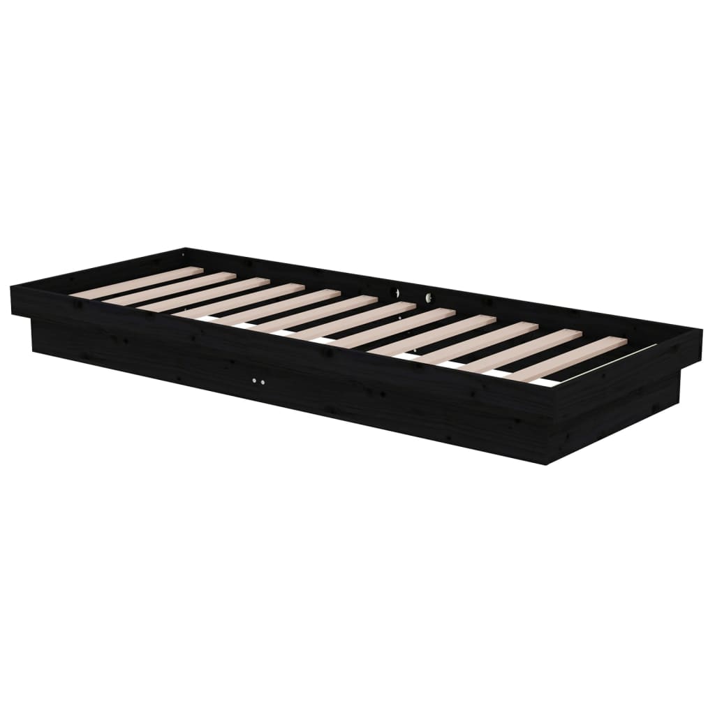 Sengeramme svart heltre 75x190 cm Small Single