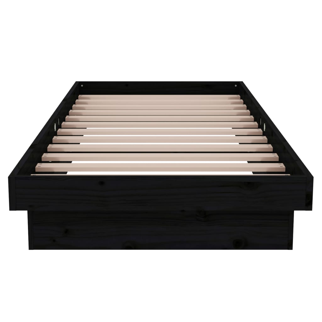 Sengeramme svart heltre 75x190 cm Small Single