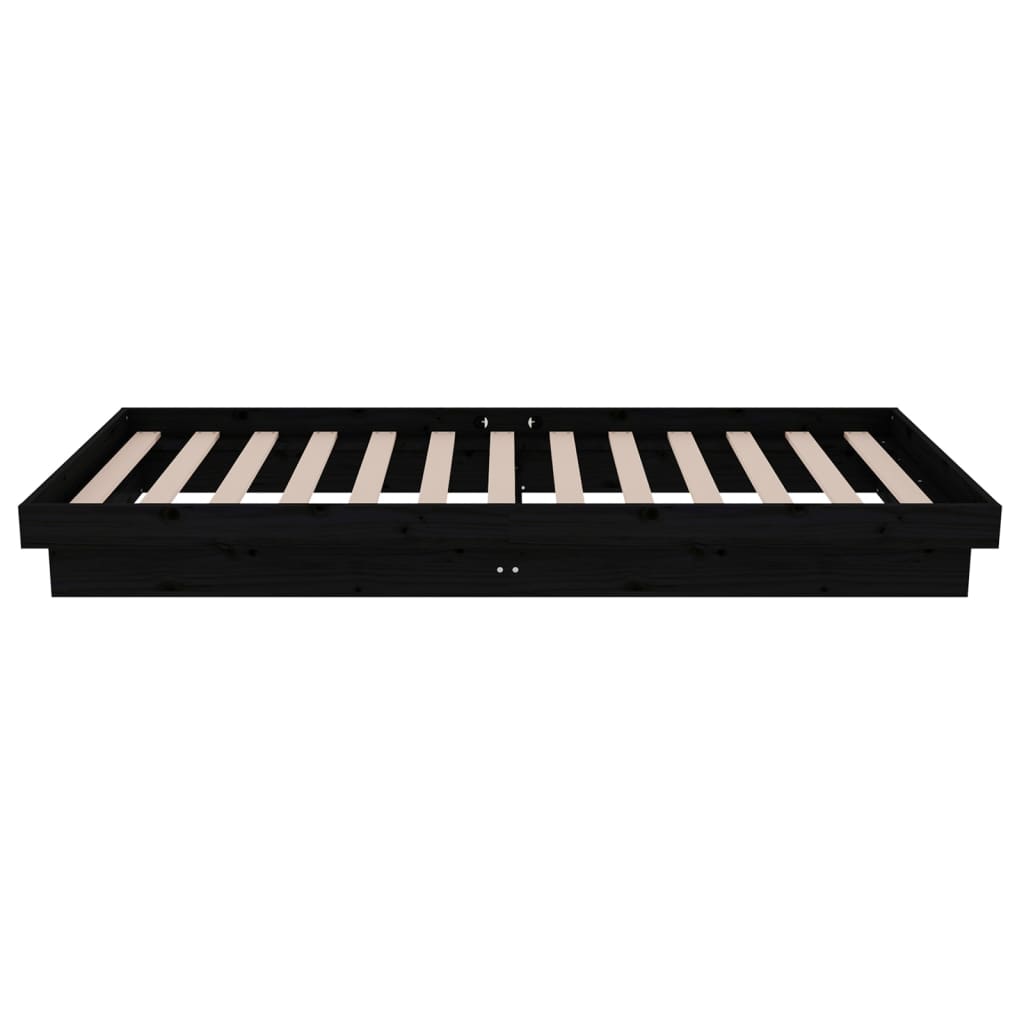 Sengeramme svart heltre 75x190 cm Small Single