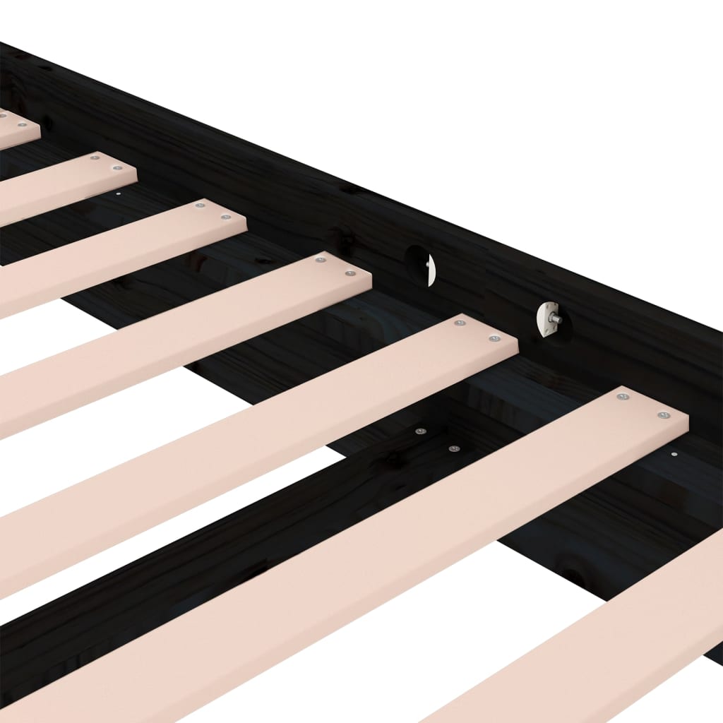 Sengeramme svart heltre 75x190 cm Small Single