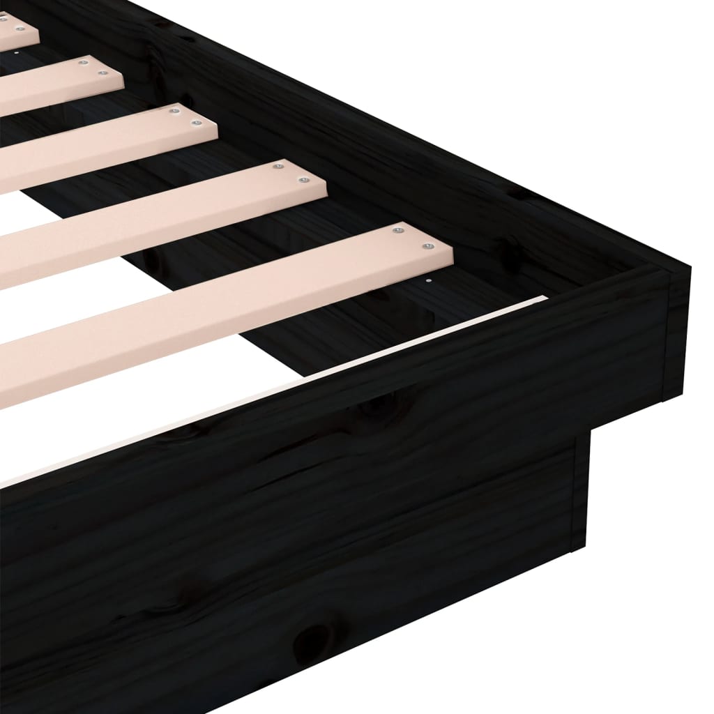 Sengeramme svart heltre 75x190 cm Small Single