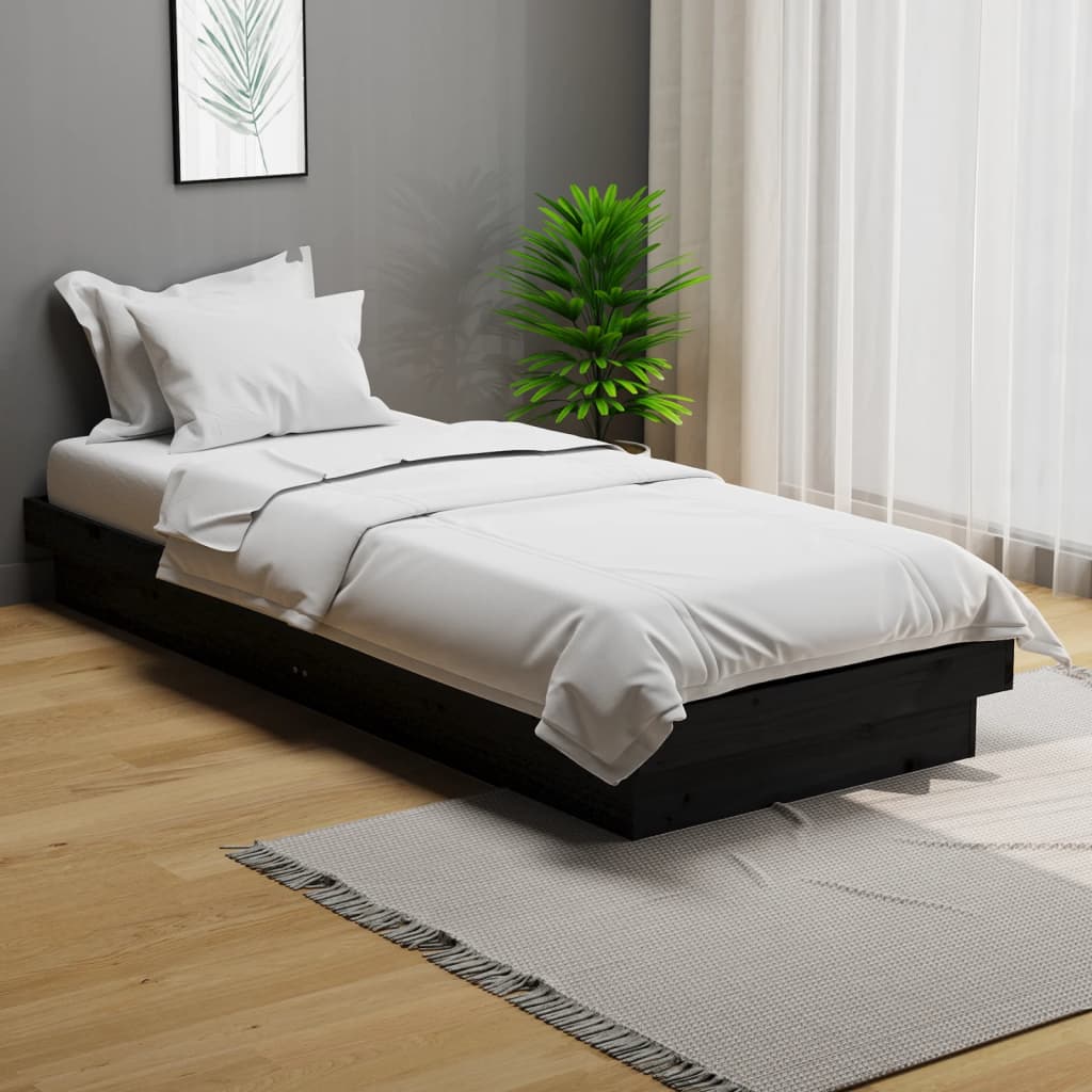 Sengeramme svart heltre 75x190 cm Small Single