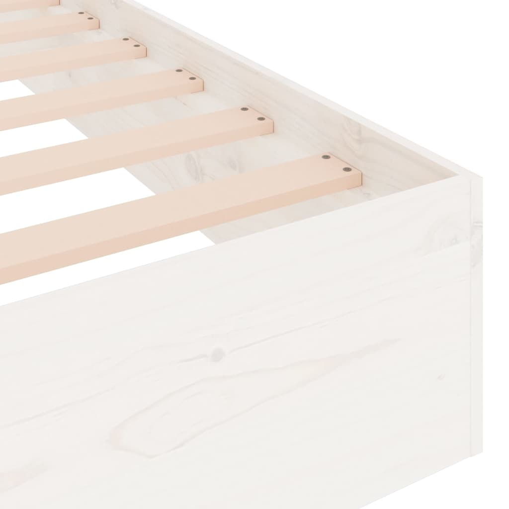 Sengeramme hvit heltre 150x200 cm King Size