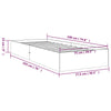 Sengeramme heltre 75x190 cm