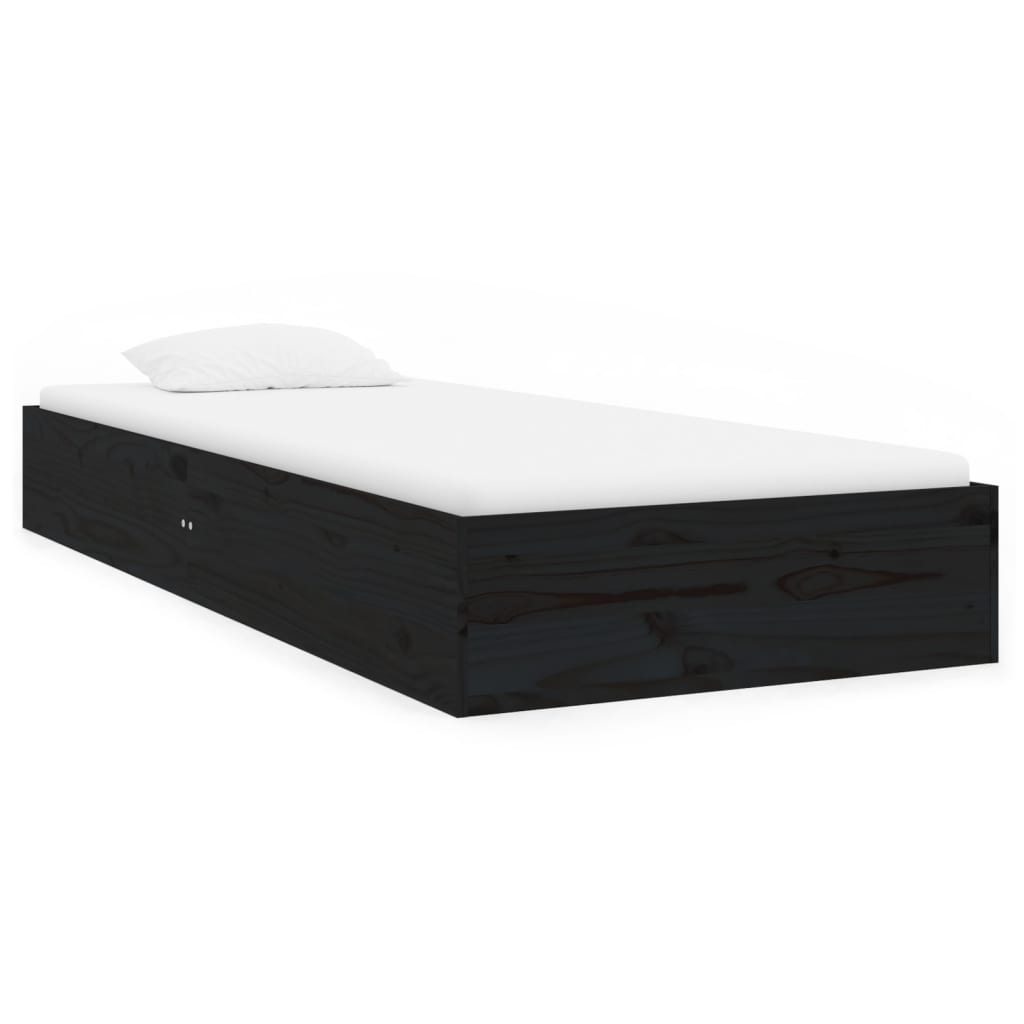 Sengeramme svart heltre 75x190 cm Small Single