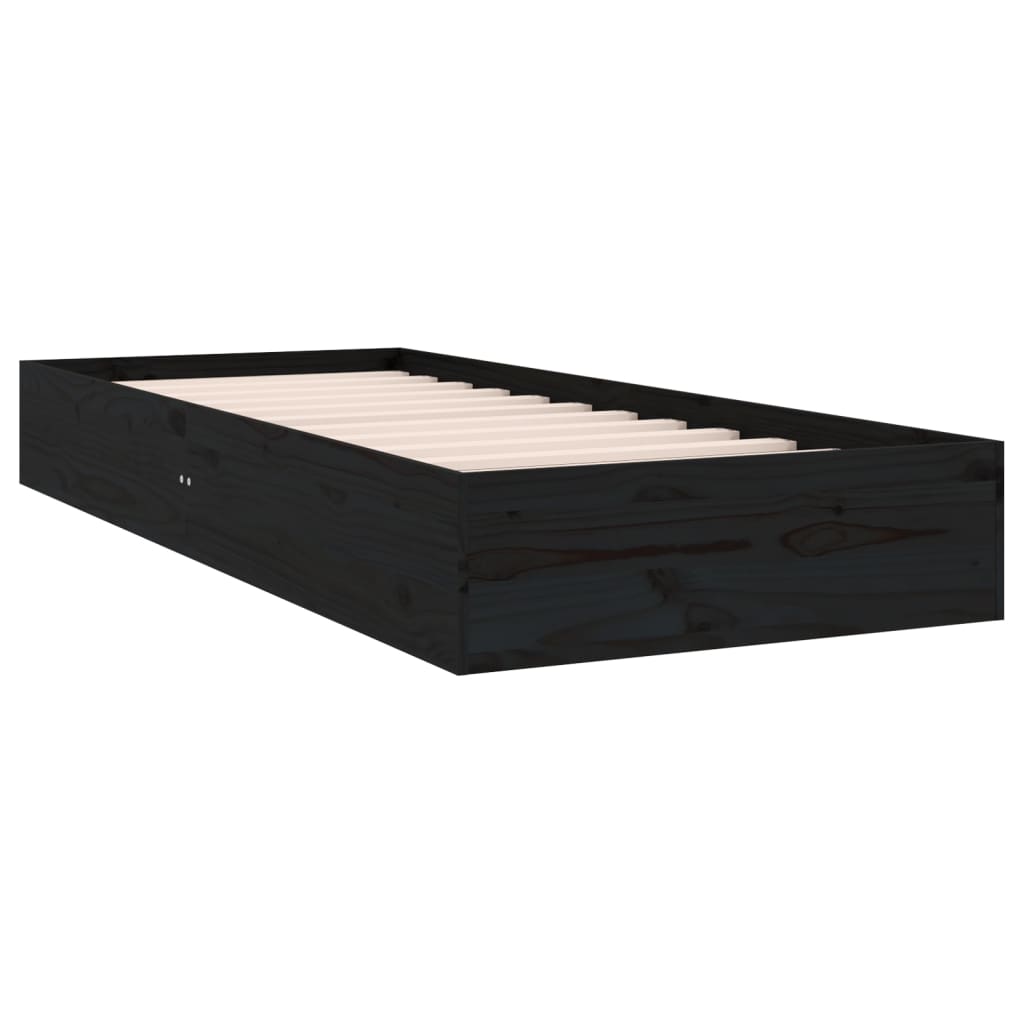 Sengeramme svart heltre 75x190 cm Small Single