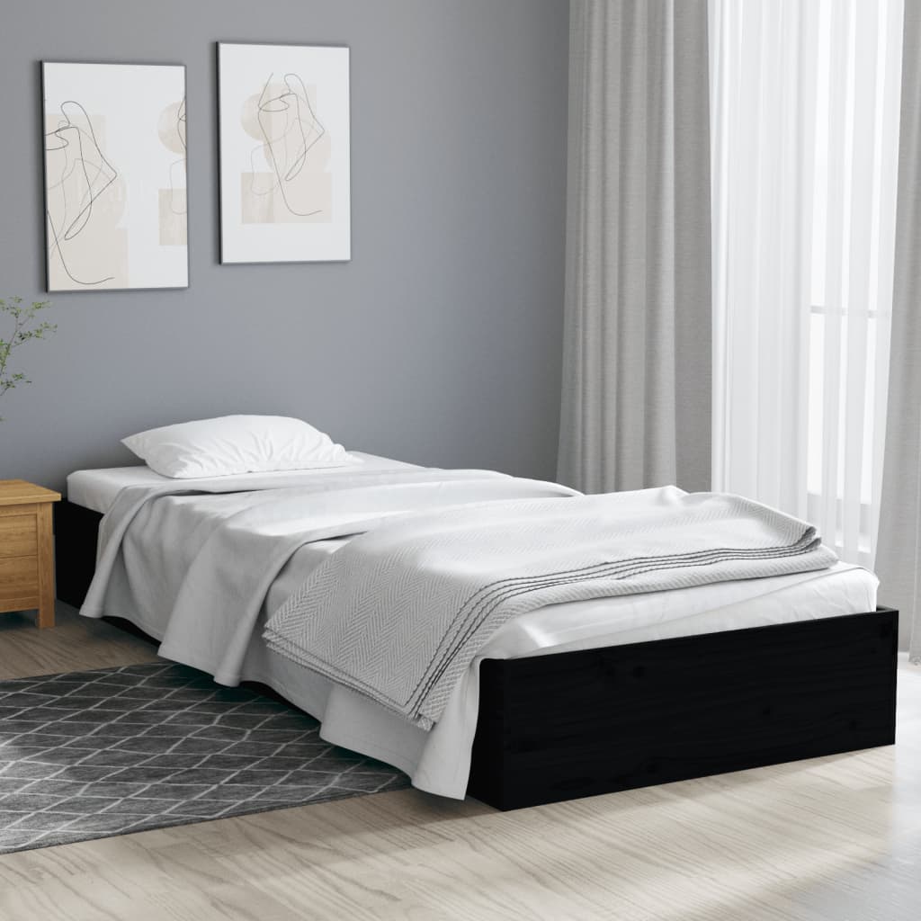 Sengeramme svart heltre 75x190 cm Small Single