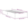 Sengeramme heltre furu 90x190 cm Single