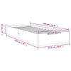 Sengeramme hvit heltre 90x190 cm Single