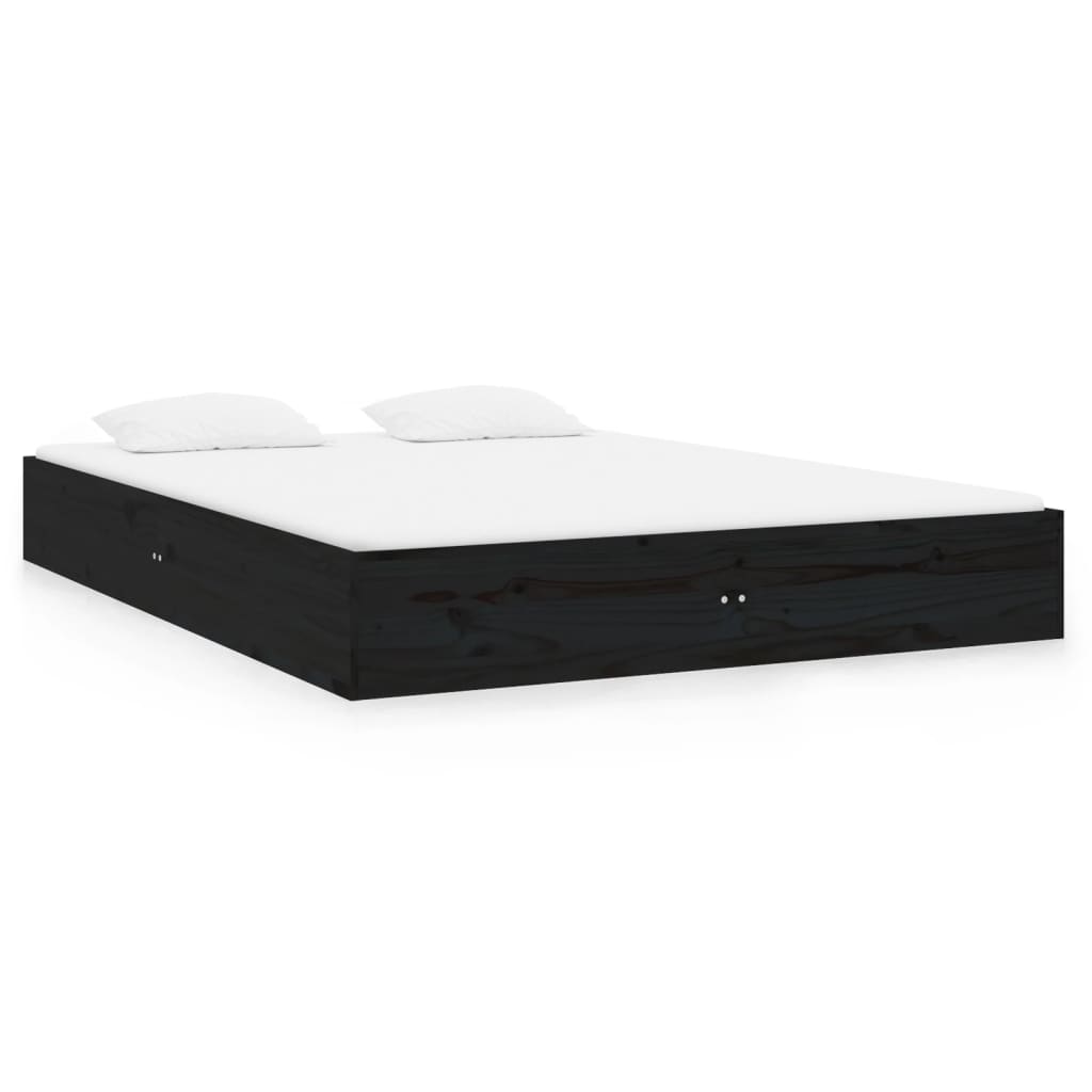 Sengeramme svart heltre 120x190 cm Small Double