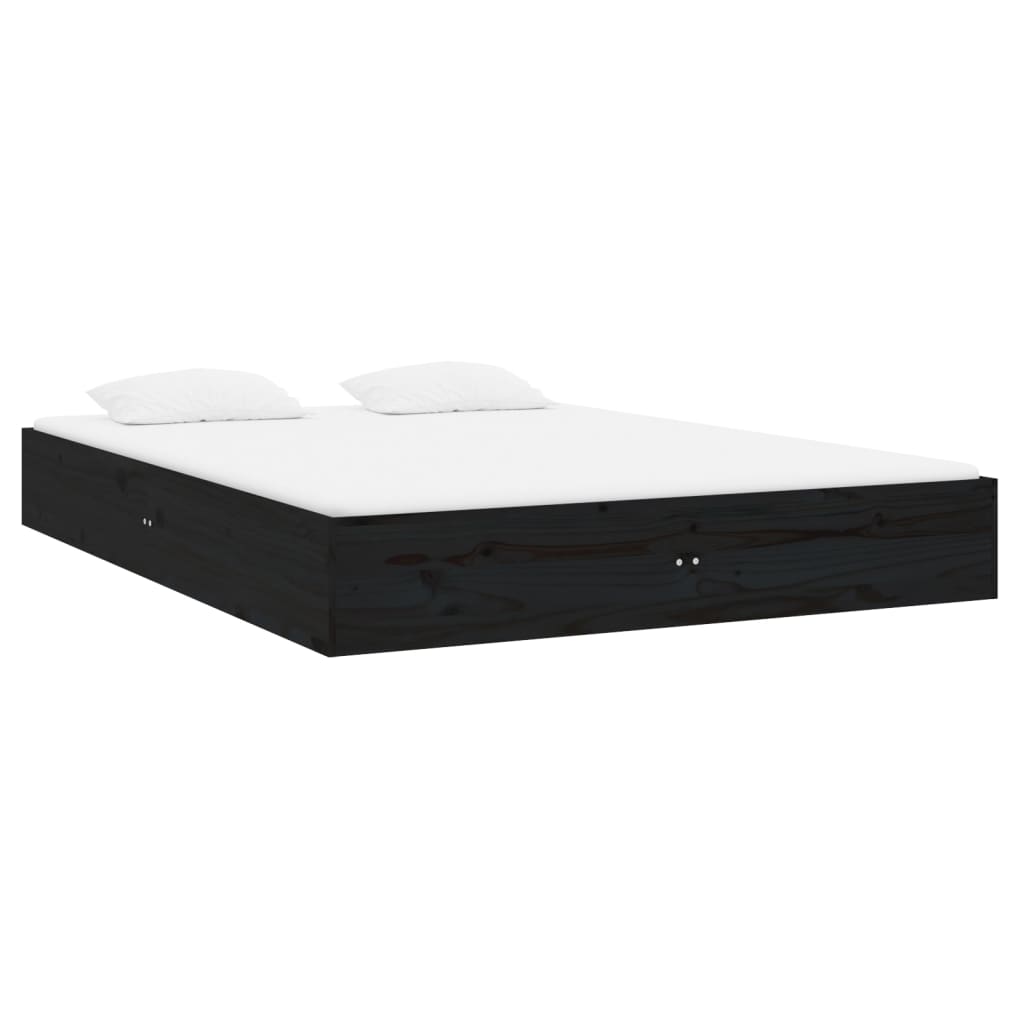 Sengeramme svart heltre 120x190 cm Small Double