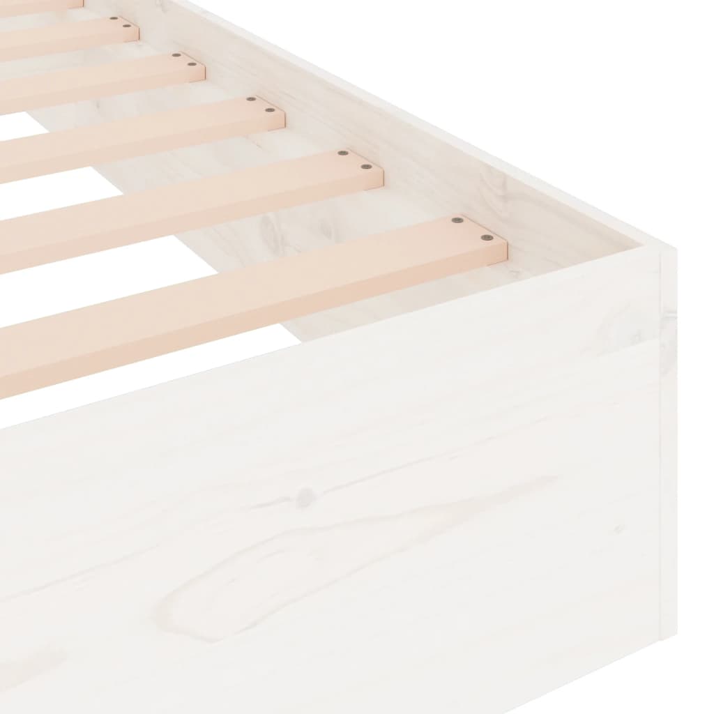 Sengeramme hvit heltre 135x190 cm Double