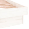 Sengeramme med LED hvit 90x200 cm heltre