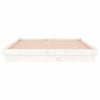 Sengeramme med LED hvit 120x200 cm heltre