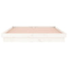 Sengeramme med LED hvit 160x200 cm heltre