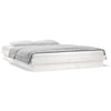 Sengeramme med LED hvit 180x200 cm Super King heltre