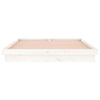 Sengeramme med LED hvit 180x200 cm Super King heltre