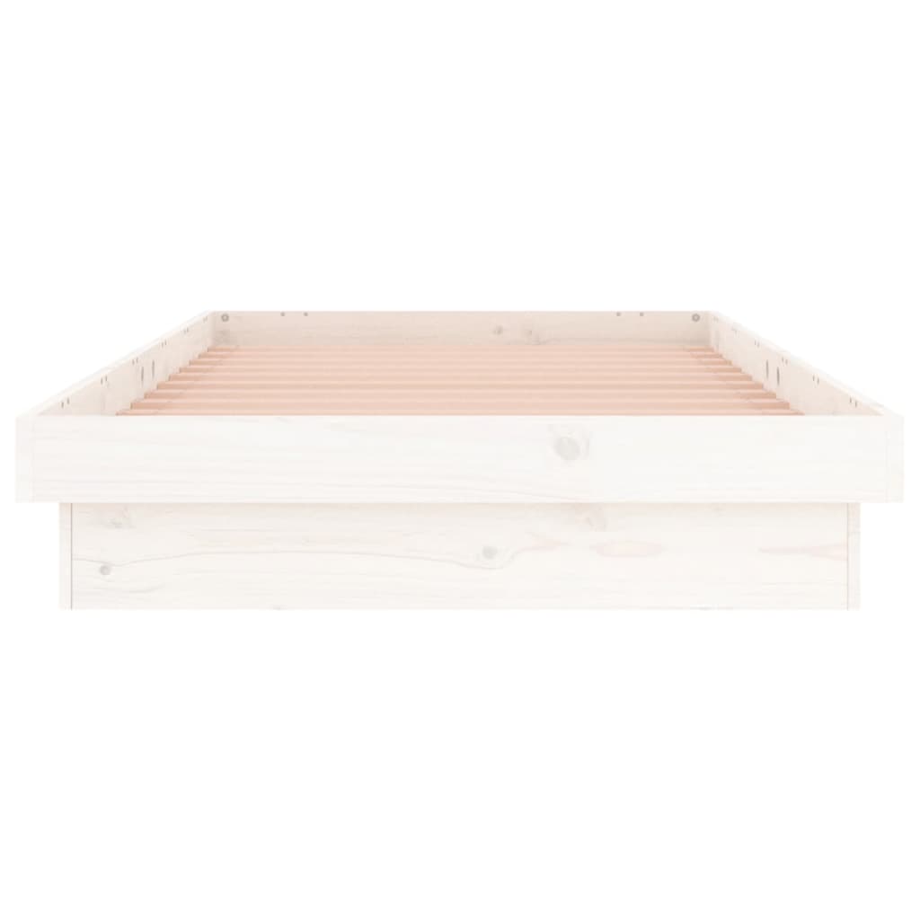 Sengeramme med LED hvit 75x190 cm Small Single heltre