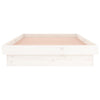 Sengeramme med LED hvit 75x190 cm Small Single heltre