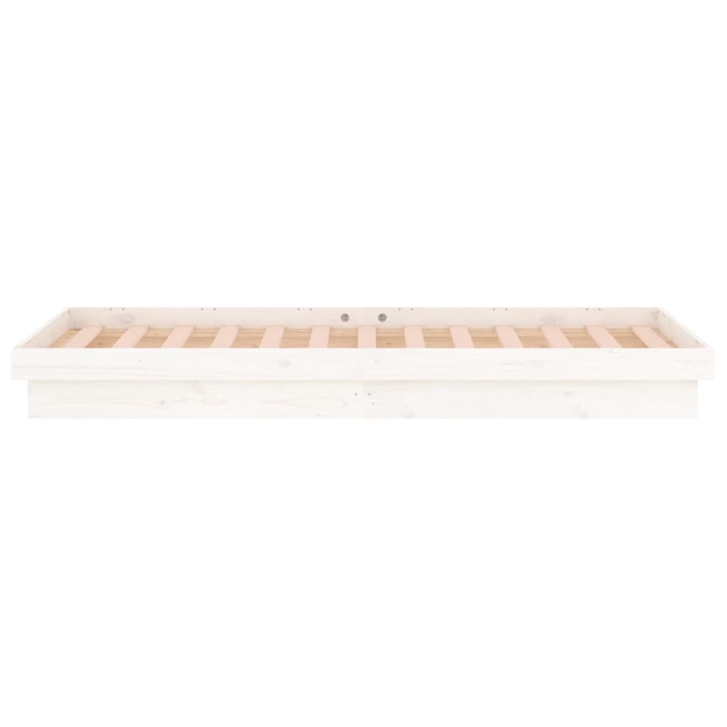 Sengeramme med LED hvit 75x190 cm Small Single heltre