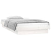 Sengeramme med LED hvit 90x190 cm Single heltre