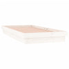 Sengeramme med LED hvit 90x190 cm Single heltre