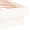 Sengeramme med LED hvit 90x190 cm Single heltre