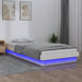 Sengeramme med LED hvit 90x190 cm Single heltre