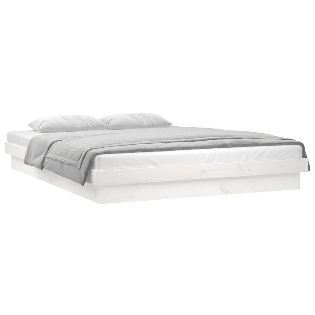 Sengeramme med LED hvit 120x190 cm Small Double heltre