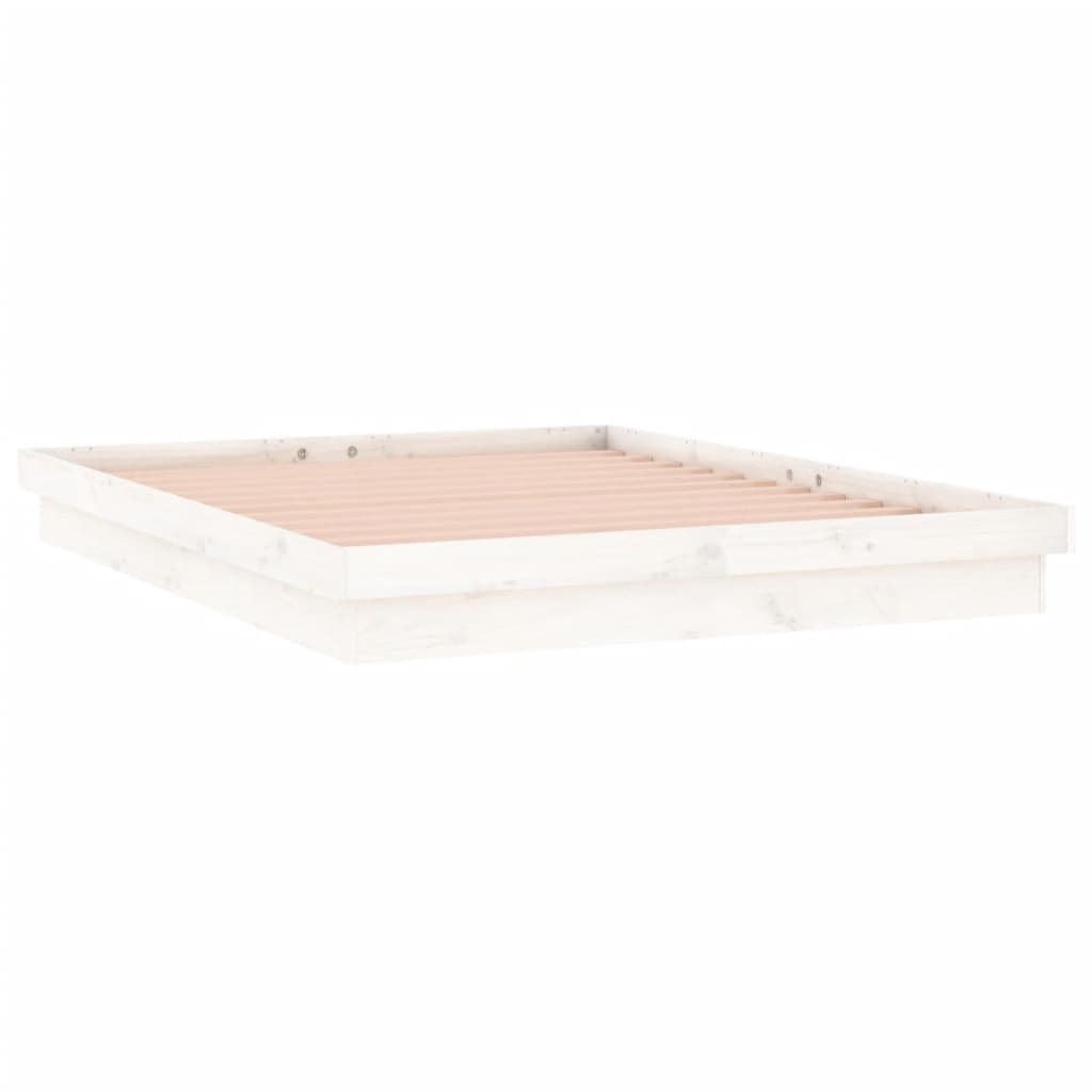 Sengeramme med LED hvit 120x190 cm Small Double heltre