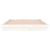 Sengeramme med LED hvit 135x190 cm Double heltre