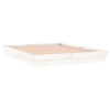 Sengeramme med LED hvit 140x190 cm heltre
