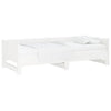 Uttrekkbar dagseng hvit heltre furu 2x(80x200) cm