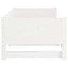 Uttrekkbar dagseng hvit heltre furu 2x(80x200) cm