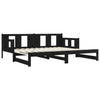 Uttrekkbar dagseng svart heltre furu 2x(80x200) cm