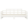 Uttrekkbar dagseng hvit heltre furu 2x(90x190) cm