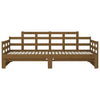Uttrekkbar dagseng honningbrun heltre furu 2x(90x190) cm