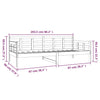 Dagseng svart heltre furu 90x200 cm