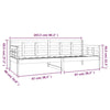 Dagseng svart heltre furu 80x200 cm