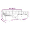 Dagseng hvit heltre furu 90x190 cm