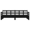 Uttrekkbar dagseng svart heltre furu 2x(80x200) cm