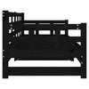 Uttrekkbar dagseng svart heltre furu 2x(80x200) cm