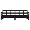 Uttrekkbar dagseng svart heltre furu 2x(90x190) cm