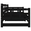 Uttrekkbar dagseng svart heltre furu 2x(90x190) cm